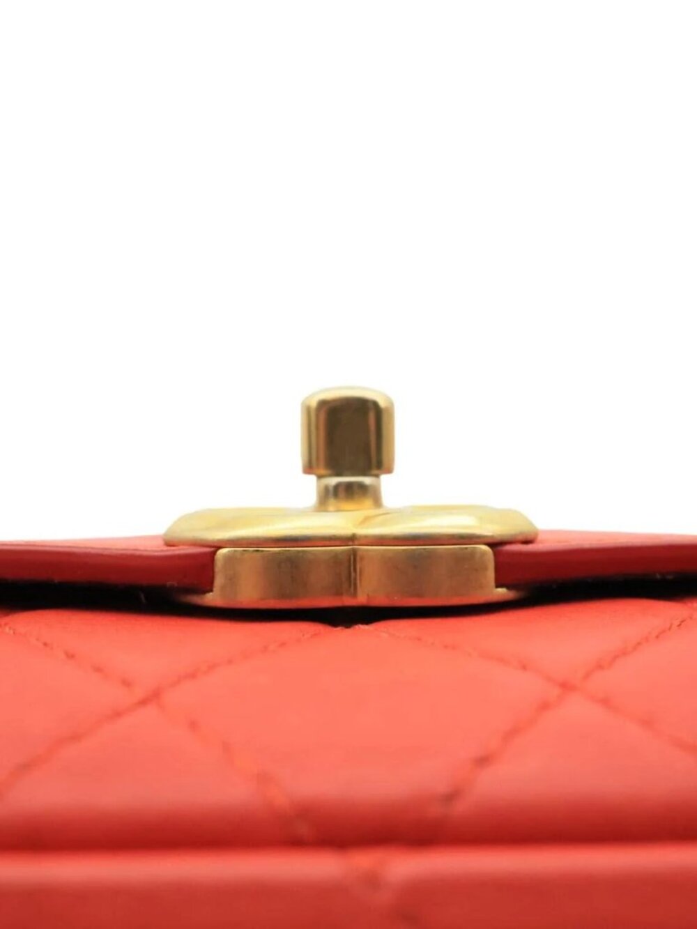 Chanel Multi Pouching Flap Quilted Calfskin Leather Crossbody Bag Orange - Picture 12 of 16